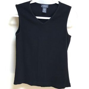 Van Heusen Black V-neck Tank Top S
